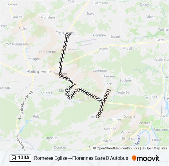 138A bus Line Map