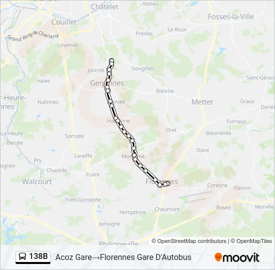 138B Bus Line Map