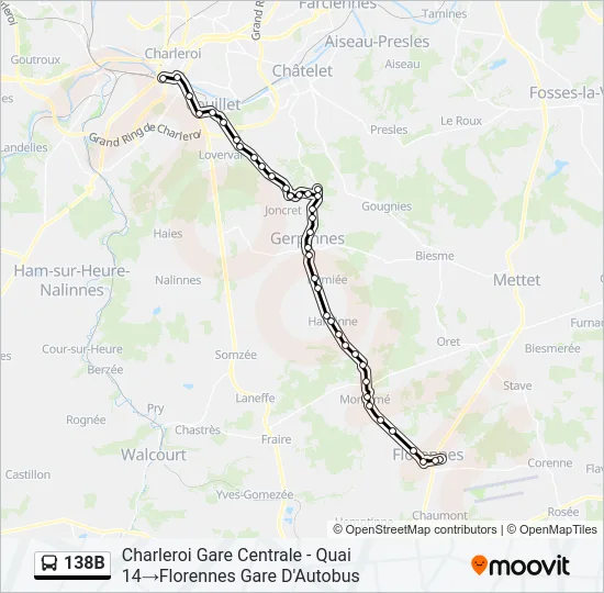 138B Bus Line Map