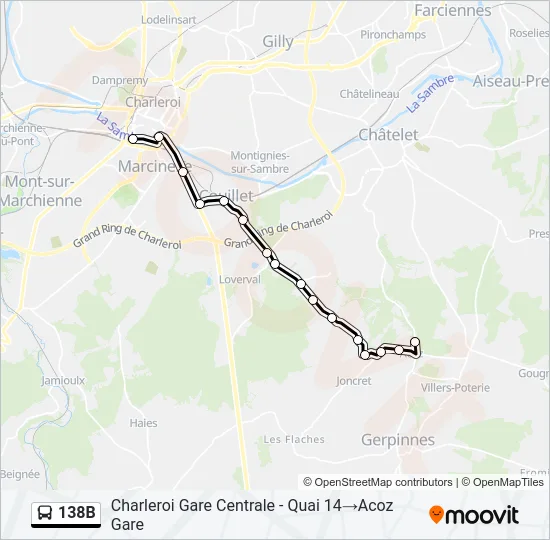 138B Bus Line Map