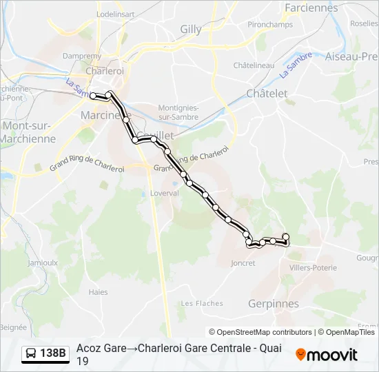 138B Bus Line Map