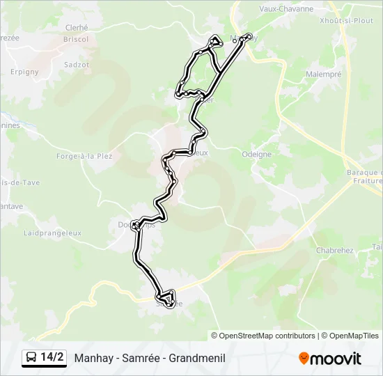 14/2 Bus Line Map