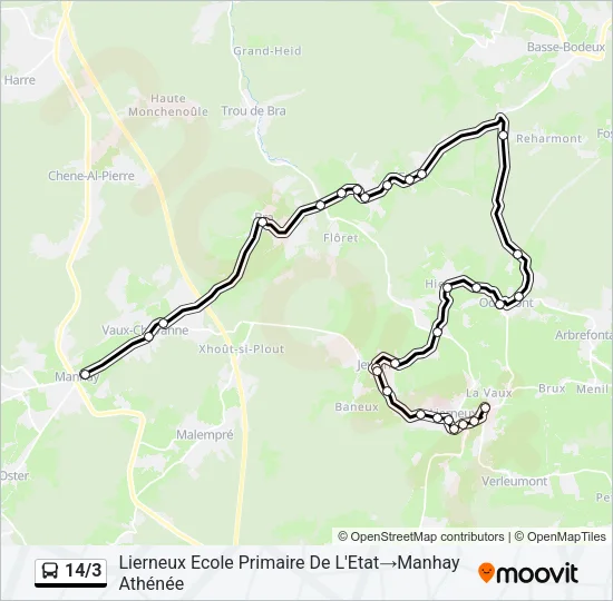 14/3 Bus Line Map