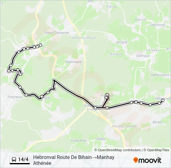 14/4 Bus Line Map