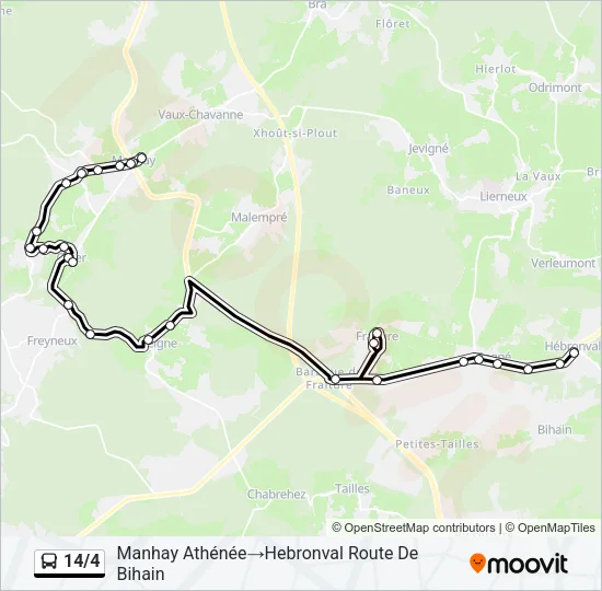14/4 Bus Line Map
