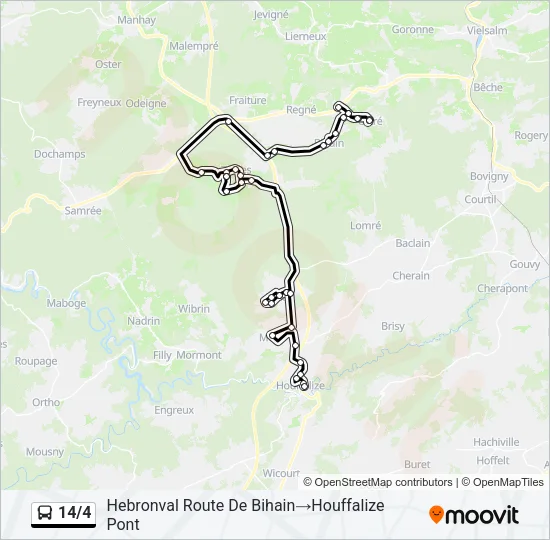 14/4 Bus Line Map
