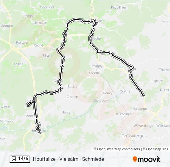 14/6 Bus Line Map