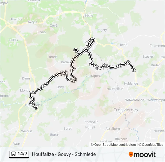 14/7 Bus Line Map