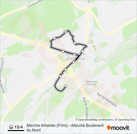 15/4 Bus Line Map
