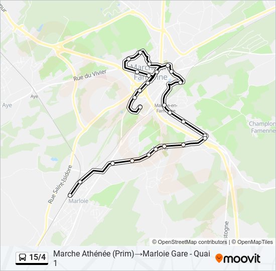 15/4 bus Line Map