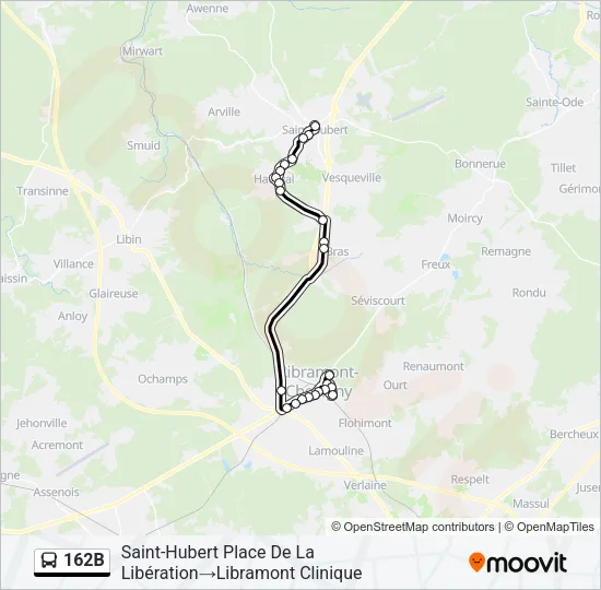 162B Bus Line Map