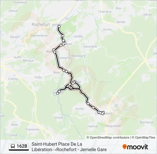 162B Bus Line Map