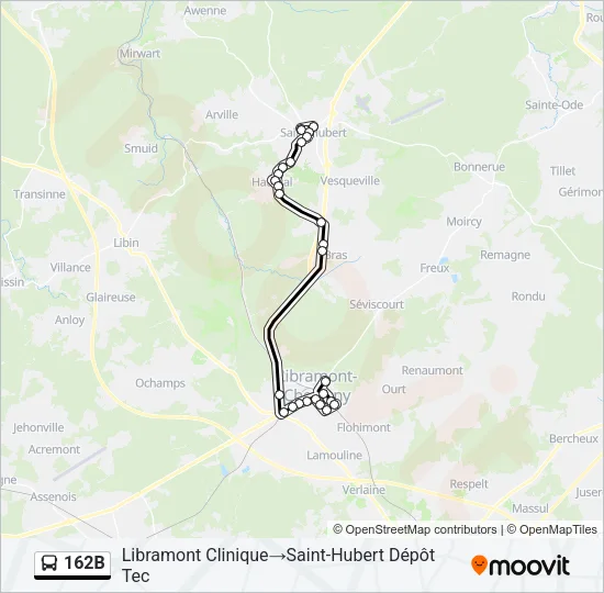 162B Bus Line Map