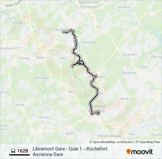 162B Bus Line Map