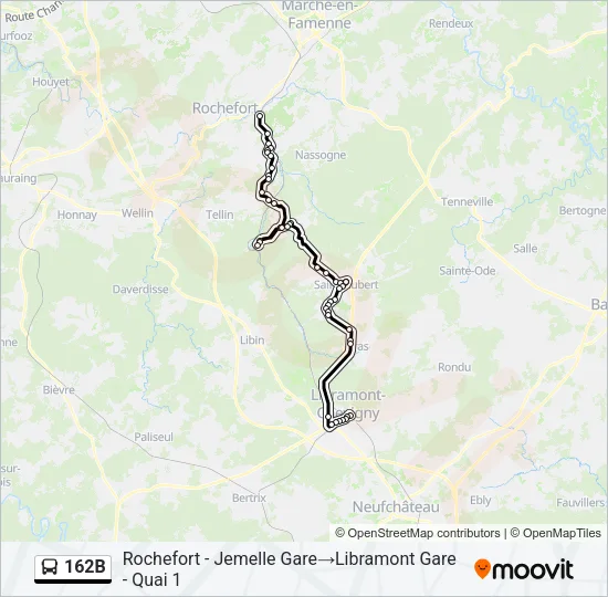 162B Bus Line Map
