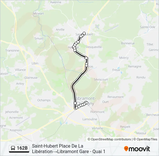 162B Bus Line Map