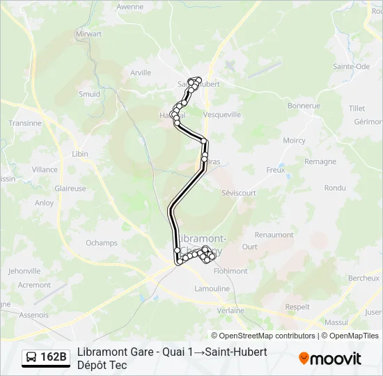162B Bus Line Map