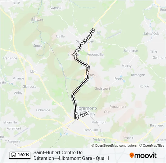 162B Bus Line Map