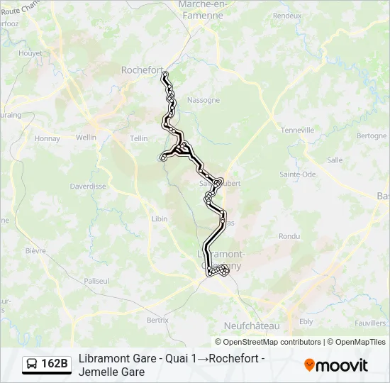 162B Bus Line Map