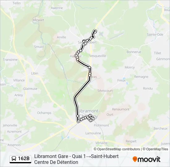 162B Bus Line Map