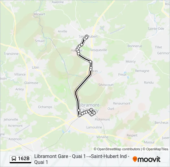 162B Bus Line Map