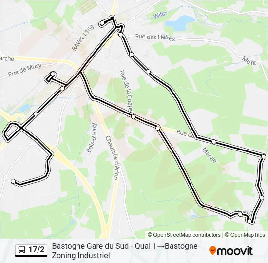 17/2 Bus Line Map