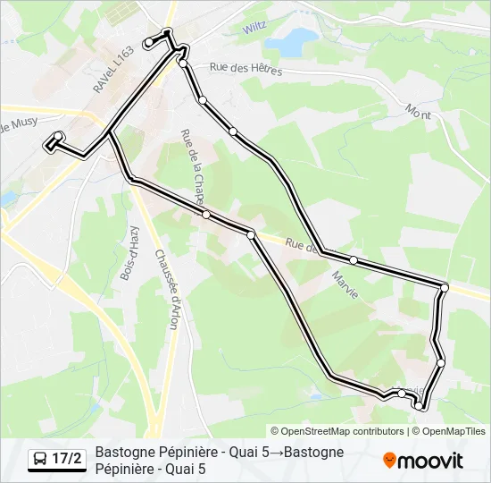 17/2 Bus Line Map