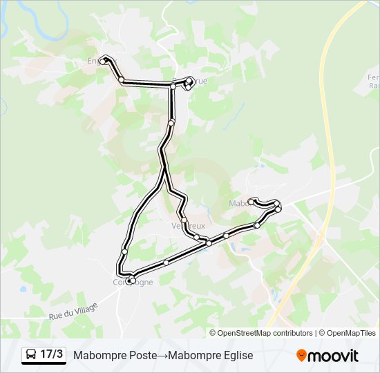 17/3 bus Line Map