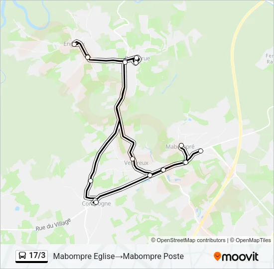 17/3 Bus Line Map