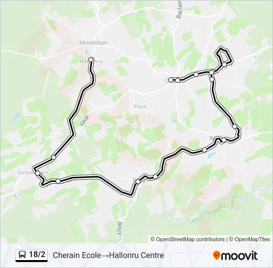 18/2 Bus Line Map