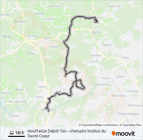 18/3 bus Line Map