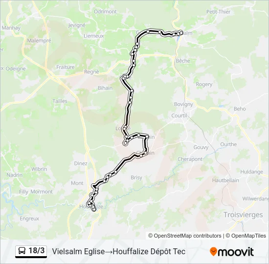 18/3 Bus Line Map