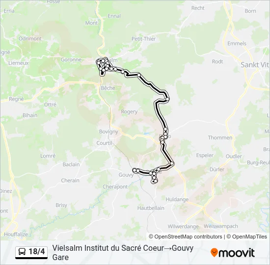 18/4 Bus Line Map