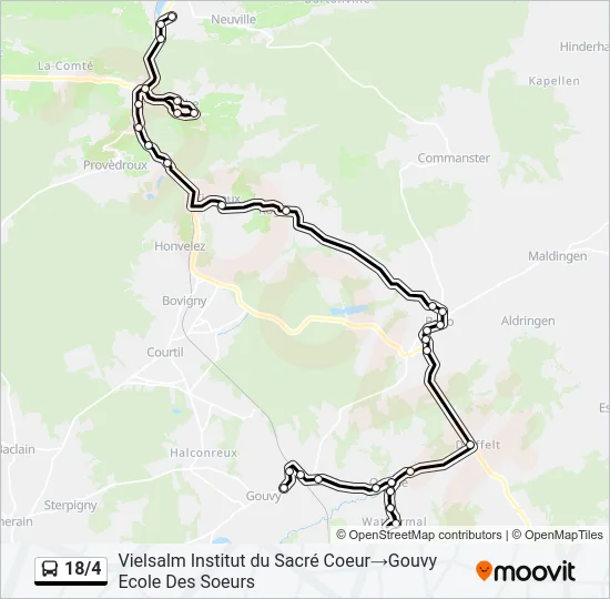 18/4 Bus Line Map