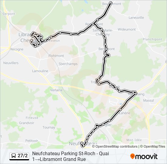 27/2 bus Line Map