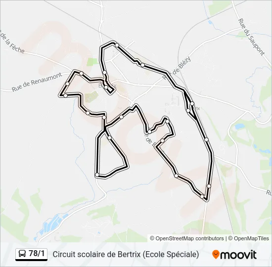 78/1 Bus Line Map