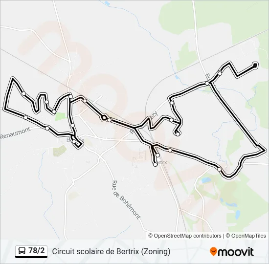 78/2 Bus Line Map