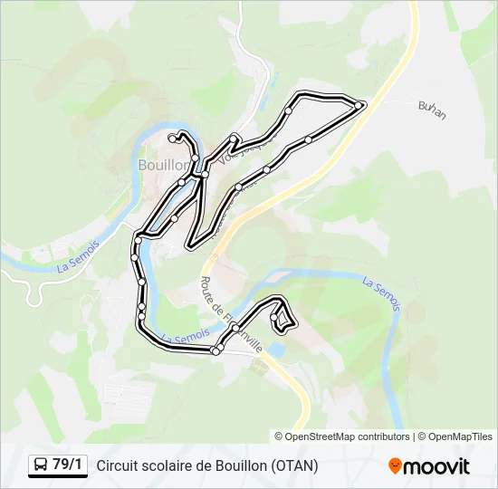 79/1 Bus Line Map