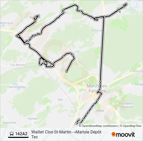 162A2 Bus Line Map