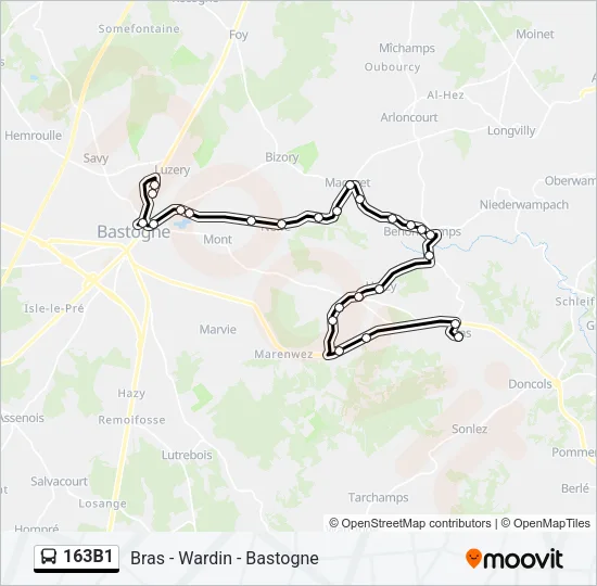 163B1 Bus Line Map