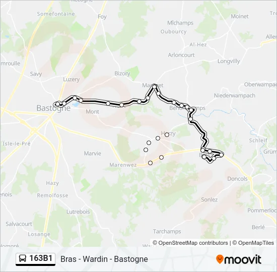 163B1 Bus Line Map
