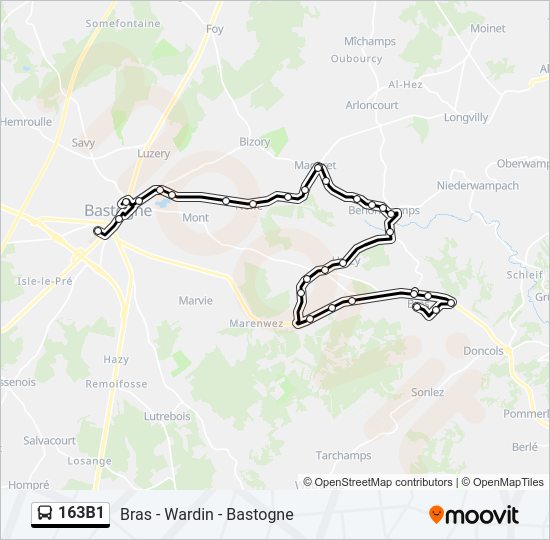 163B1 bus Line Map