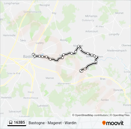 163B5 Bus Line Map