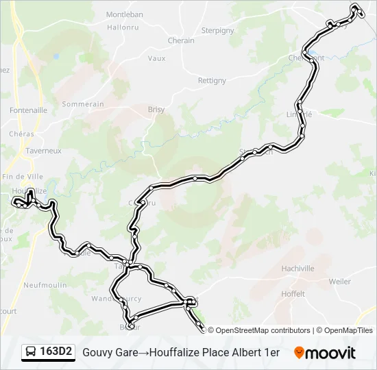 163D2 Bus Line Map