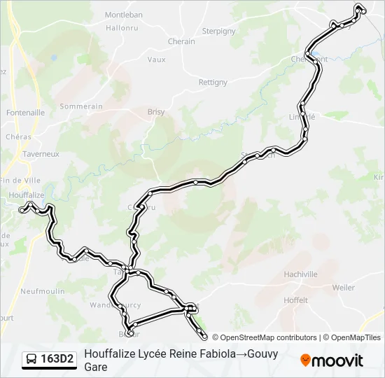 163D2 Bus Line Map