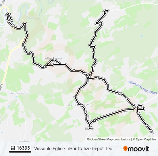 163D3 bus Line Map