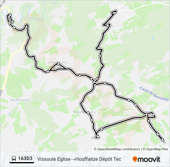 163D3 Bus Line Map