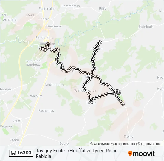 163D3 Bus Line Map