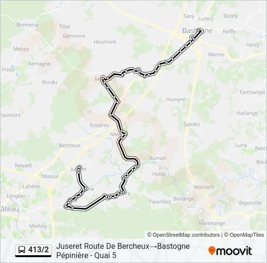 413/2 Bus Line Map