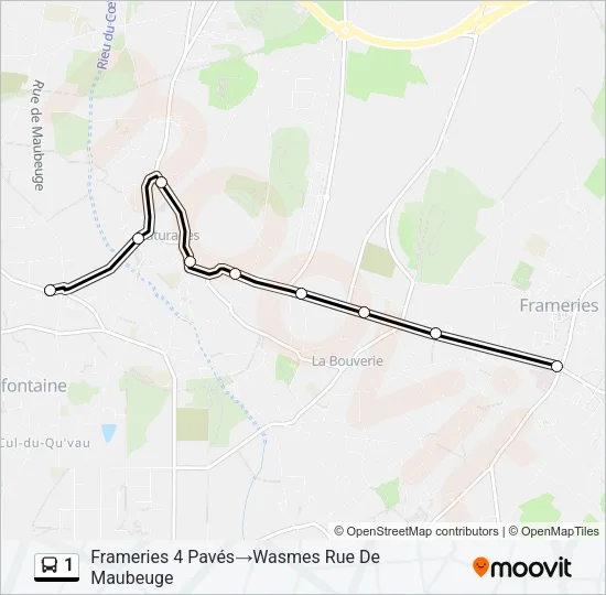 1 Bus Line Map
